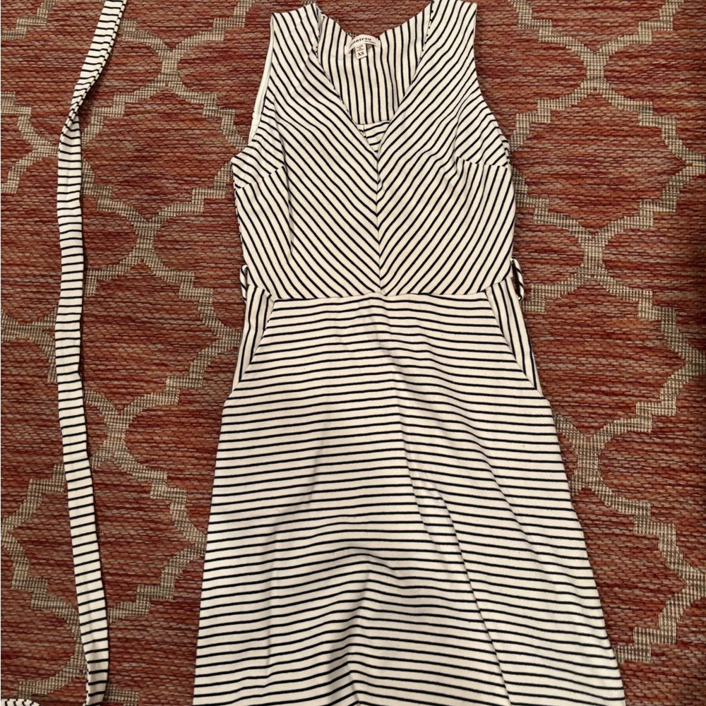 Black and White Striped Dress
